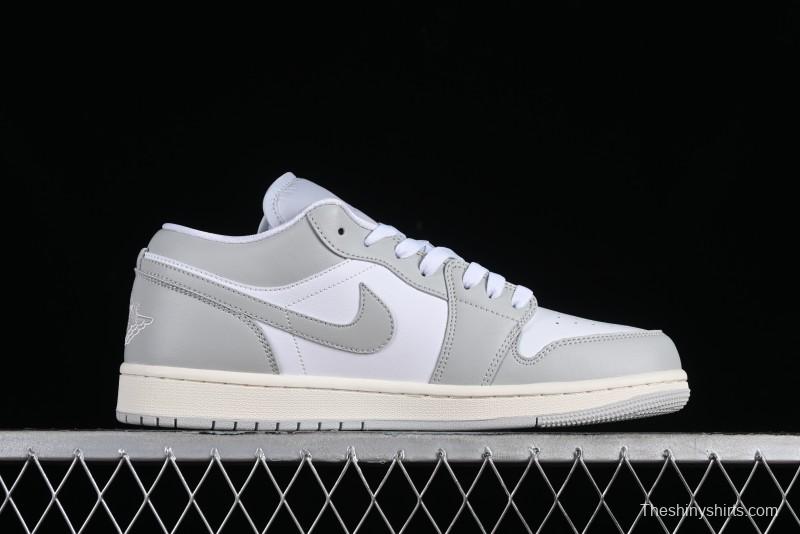 Nike Air Jordan 1 Low AJ1 White Grey Low-Top Lifestyle Basketball Shoes - DC0774-103