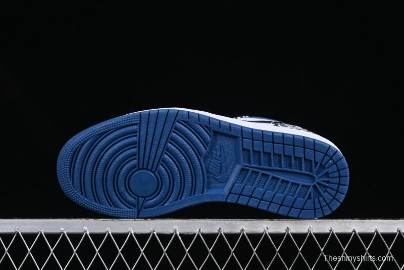 Nike Air Jordan 1 Low True Blue Retro Basketball Shoes - DM1199-140