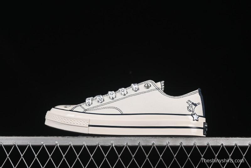 Converse Noritake x Chuck Taylor All Star 1970s Low Top Canvas Sneakers with Hand-Drawn Elements - A15788C