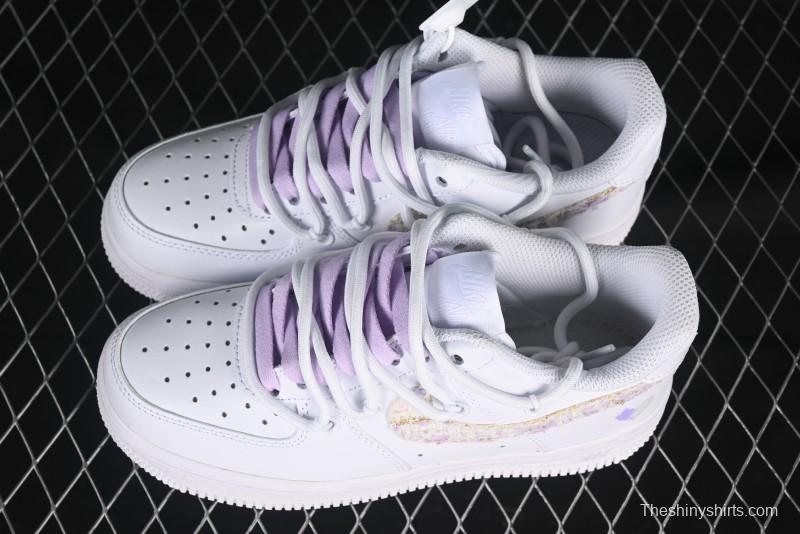 Nike Air Force 1'07 Low Purple Chanel-Inspired Casual Sneakers - DH9999-556