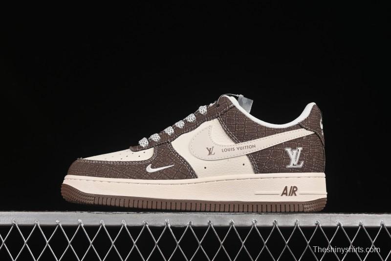 Nike Air Force 1 '07 Low LV Collaboration Beige Grid Casual Sneakers - XS1958-552