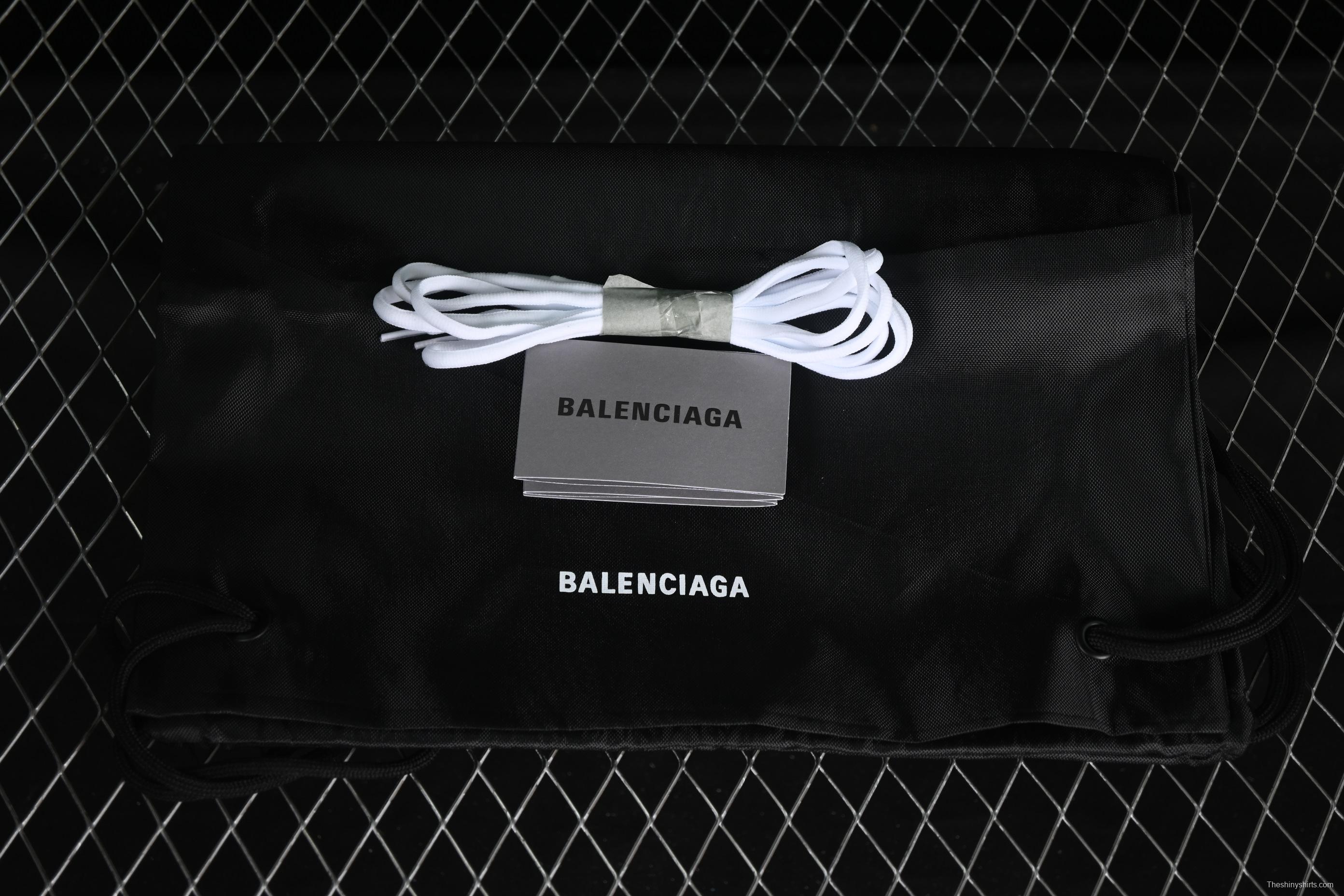 Balenciaga Monday Leather Round Toe Lace-Up Low Top Lifestyle Sneakers - WDWTS4090