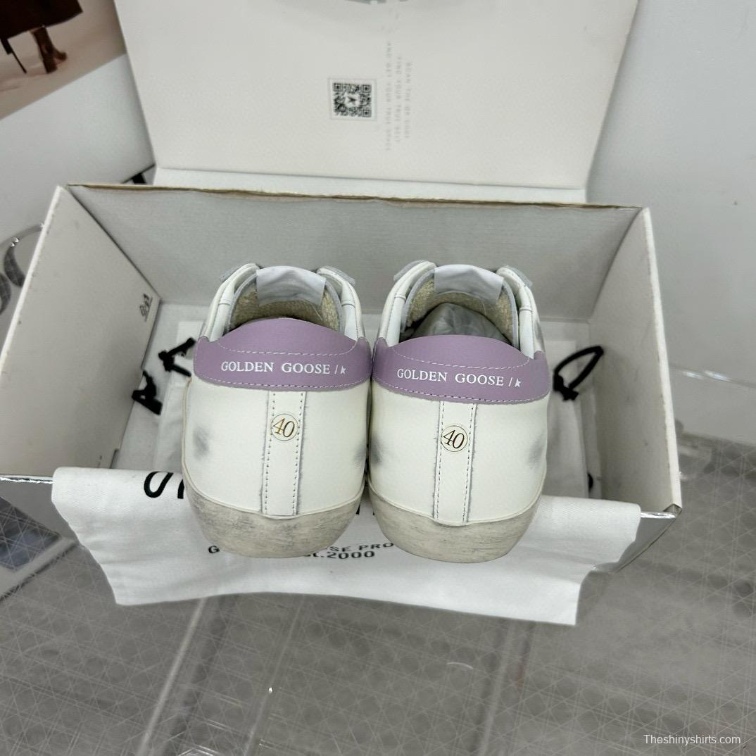 2025 Women GGDB White Grey Leather Sneakers