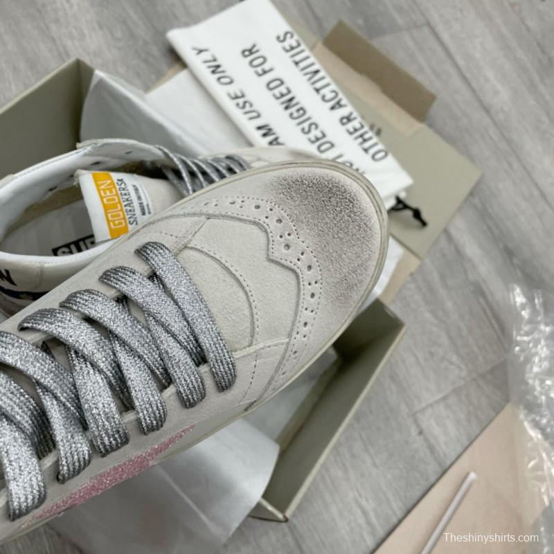 2024 Unisex GGDB White Pink Blue Leather Suede High Top Sneakers MJ00300