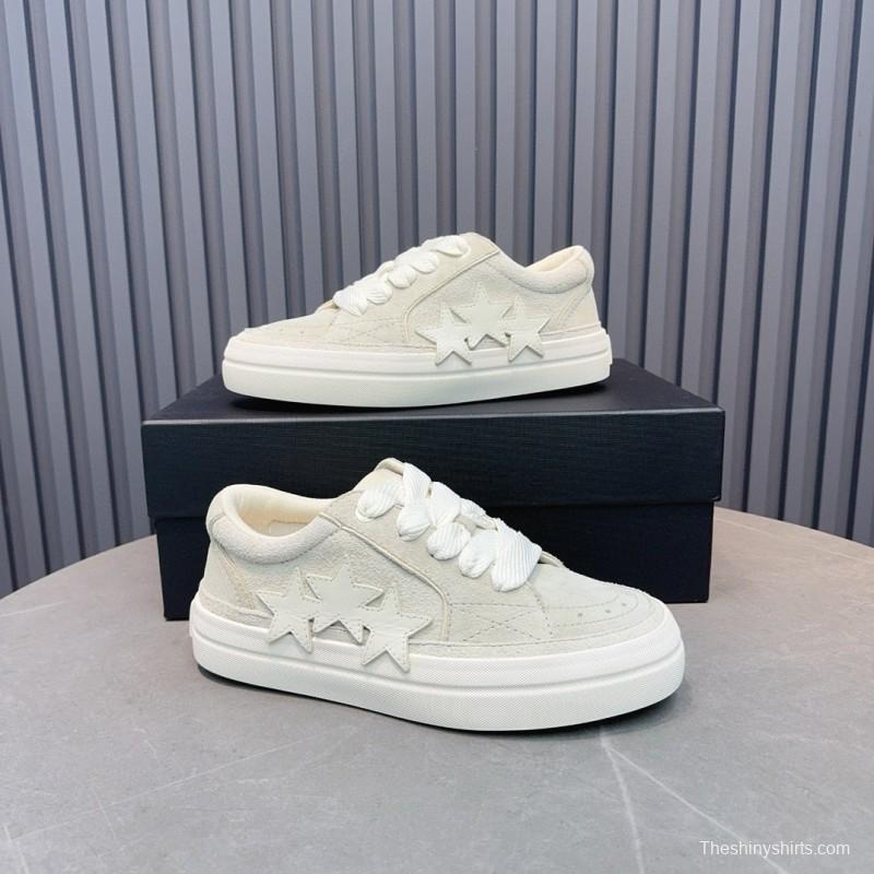 2024 Unisex Amiri White Leather Sneakers MJ00300