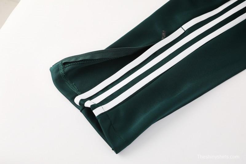 2025 Adidas Original Green Full Hoodie Zipper Jacket +Long Pants