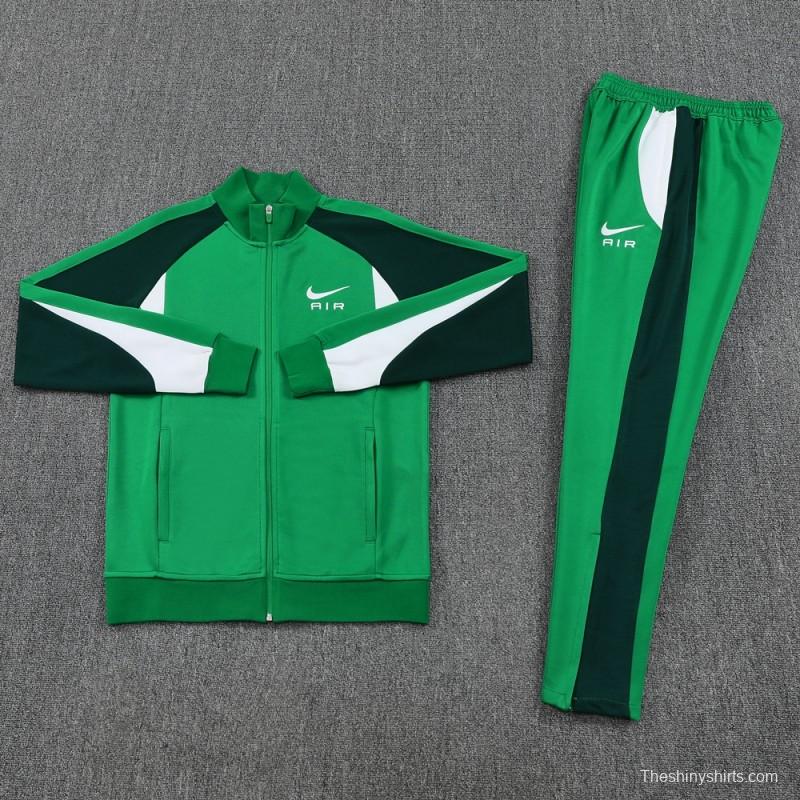 2025 NIKE Green Full Zipper Jacket +Long Pants