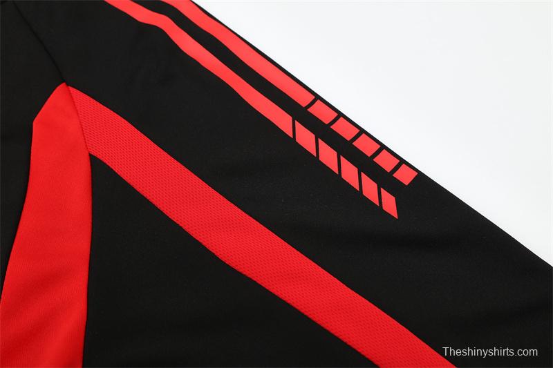 Retro 05/06 AC Milan Black Half Zipper Jacket+Long Pants