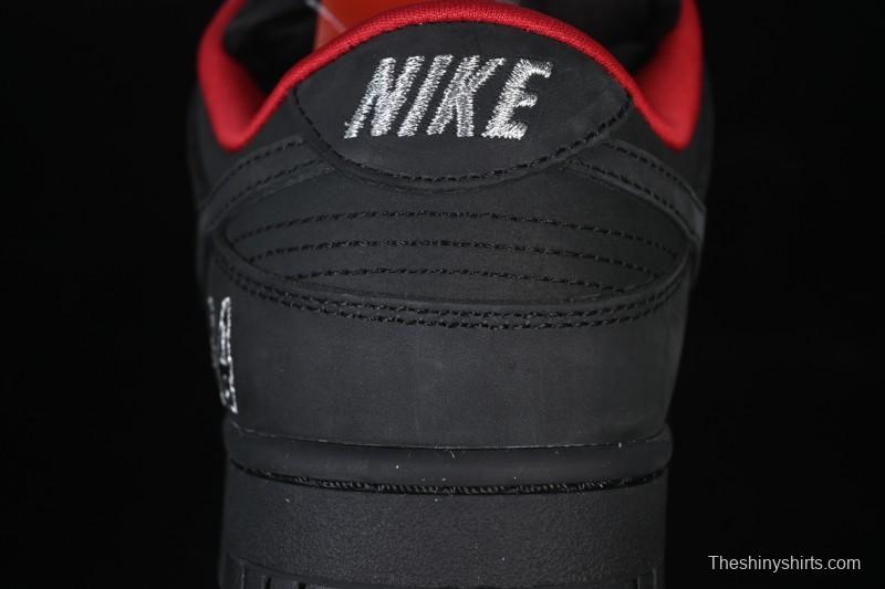 Nike Supreme x Nike SB Dunk Low Ocean Fog Limited Edition Black Warrior Low Top Casual Skate Shoes - HQ8487-001