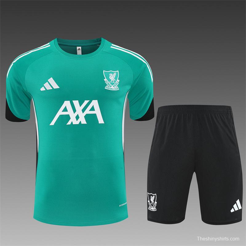 25/26 Liverpool Green Short Sleeve with XS Short Sleeve Jersey+Shorts