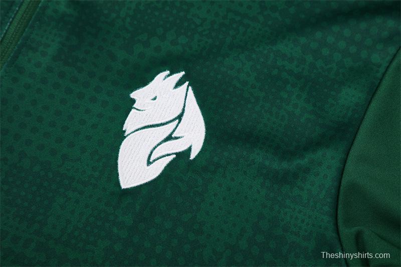 25/26 AC Milan Green Camouflage Half Zipper Jacket+Long Pants