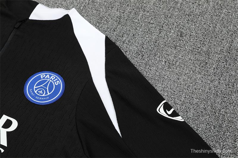 Player Version 25/26 PSG Black T90 Half Zipper Jacket+Long Pants