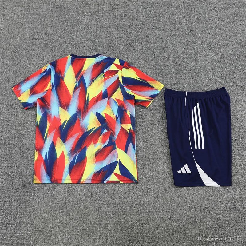 25/26 Arsenal Yellow Red Camouflage Short Sleeve Jersey+Shorts With XS