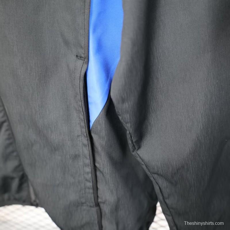 25/26 Manchester United Black Windbreaker (with Inner Lining)