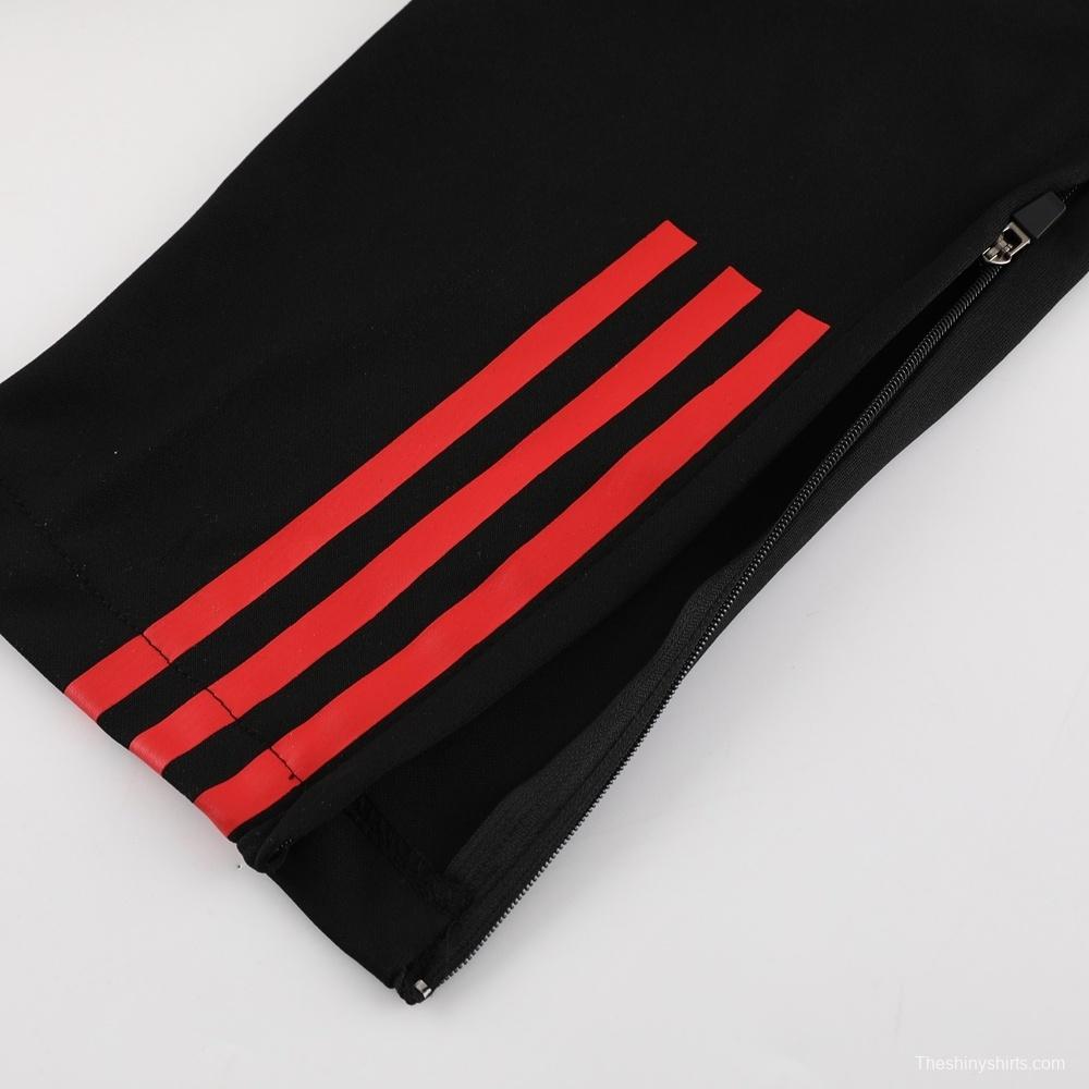 25/26 Manchester United Black Half Zipper Jacket+Long Pants