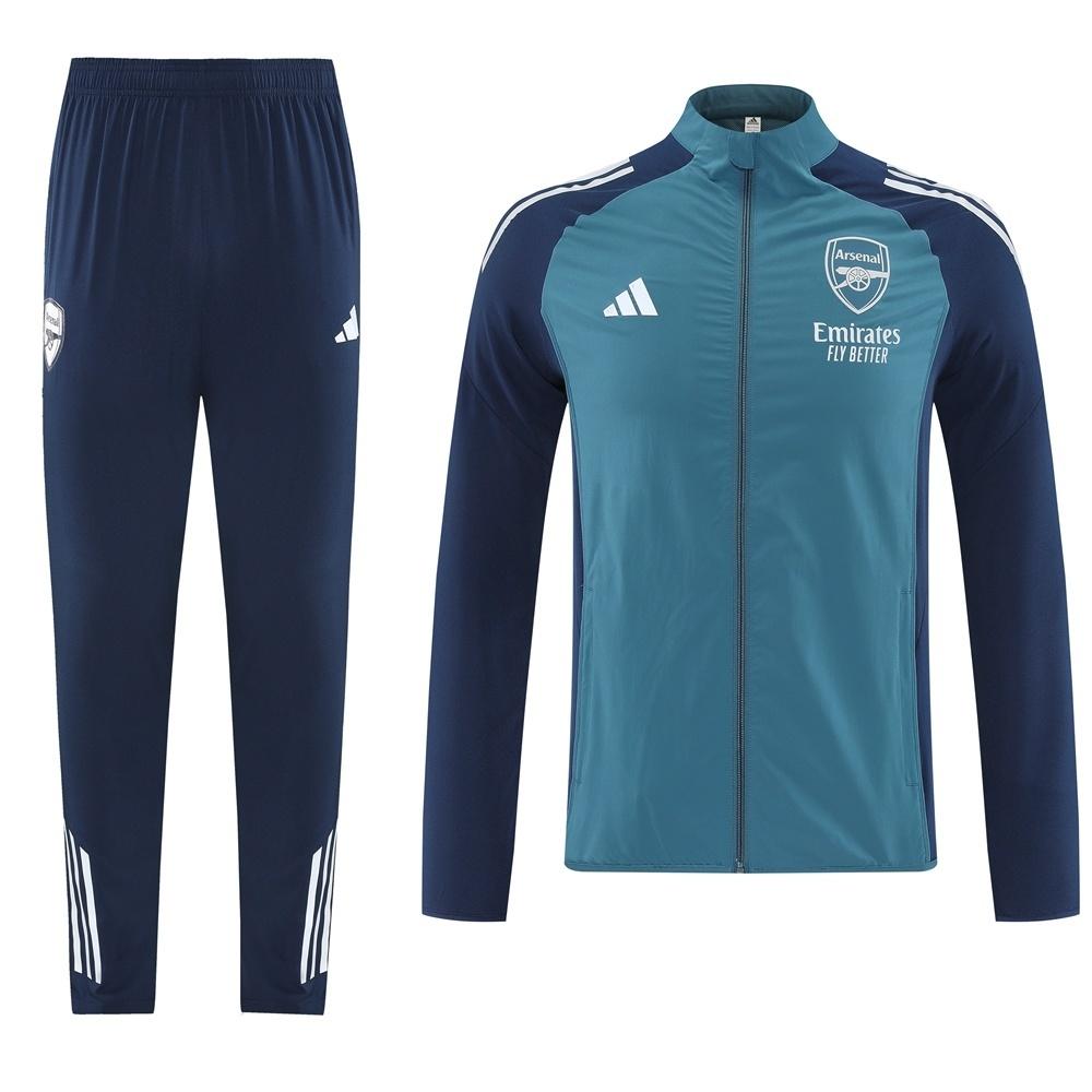 25/26 Arsenal Blue Half Zipper Jacket+Long Pants S-3XL