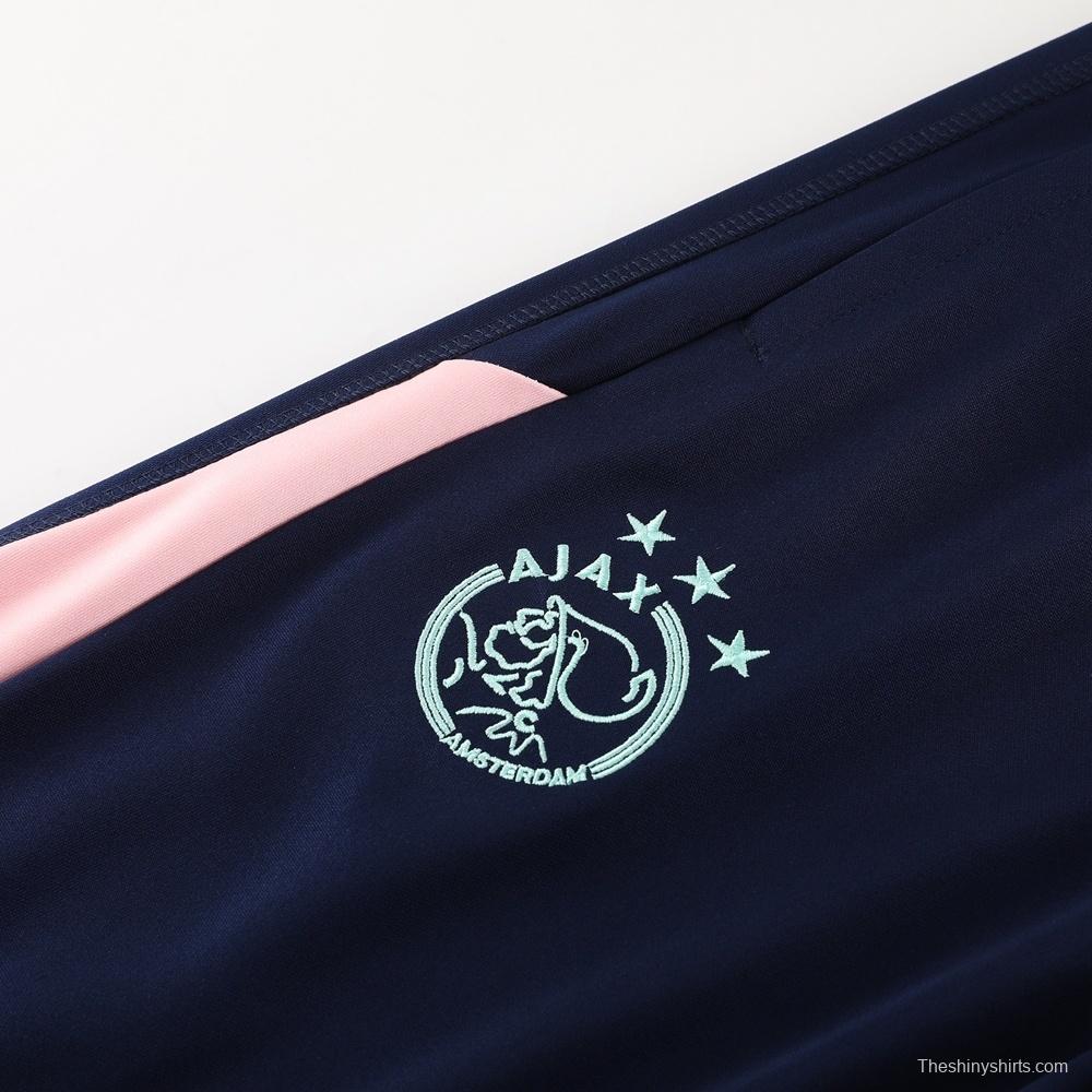 23/24 Ajax White S-2XL Half Zipper Jacket+Long Pants