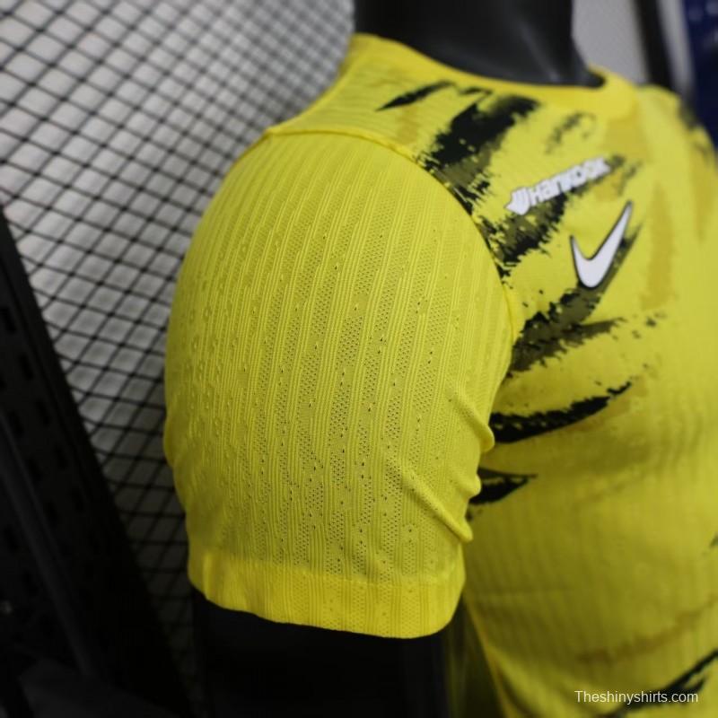 Player Version 25/26 Al-Ahli Saudi  Yellow Pre-Match Jersey