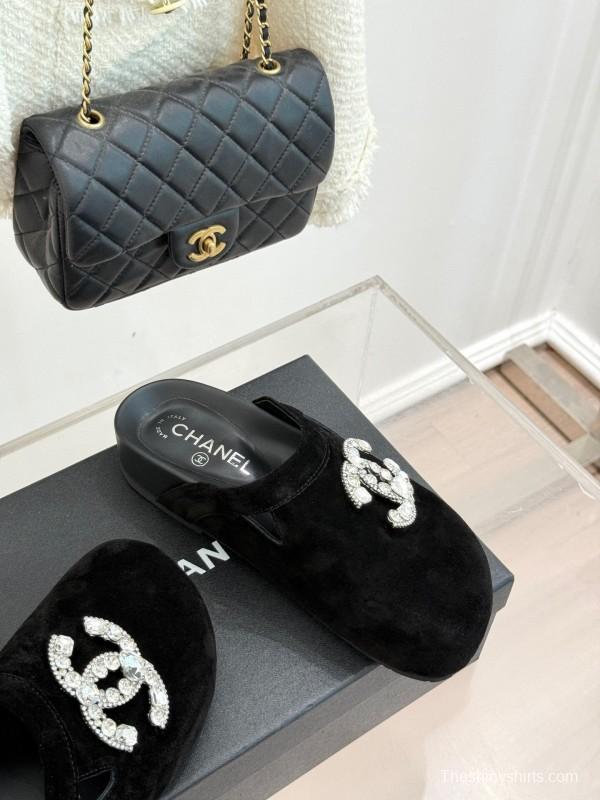 Chanel Classic CC Rhinestone Birkenstock Sandals - KFY00280