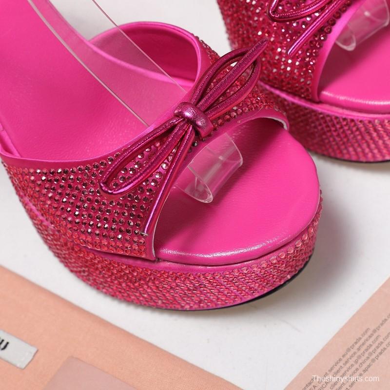 MIUMIU Bling Crystal Sandals with Swarovski Elements - KFY00340
