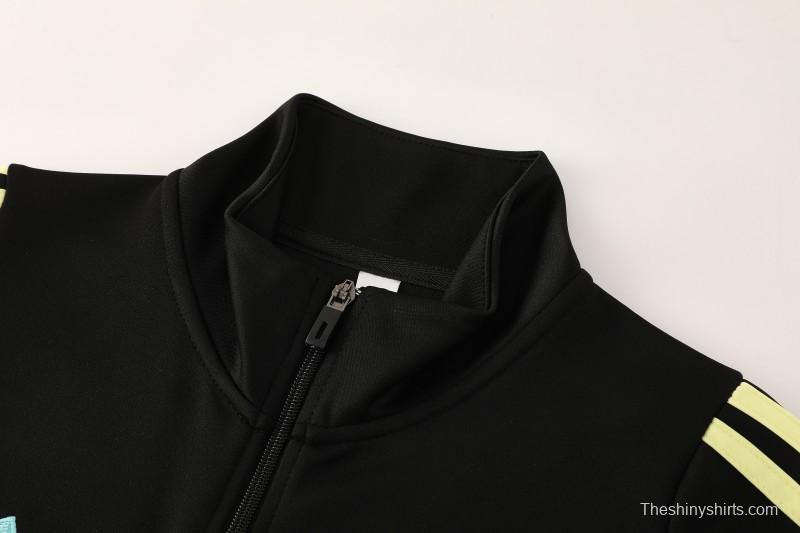 25/26  Juventus Black  Full zipper Jacket Tracksuit+ long pants