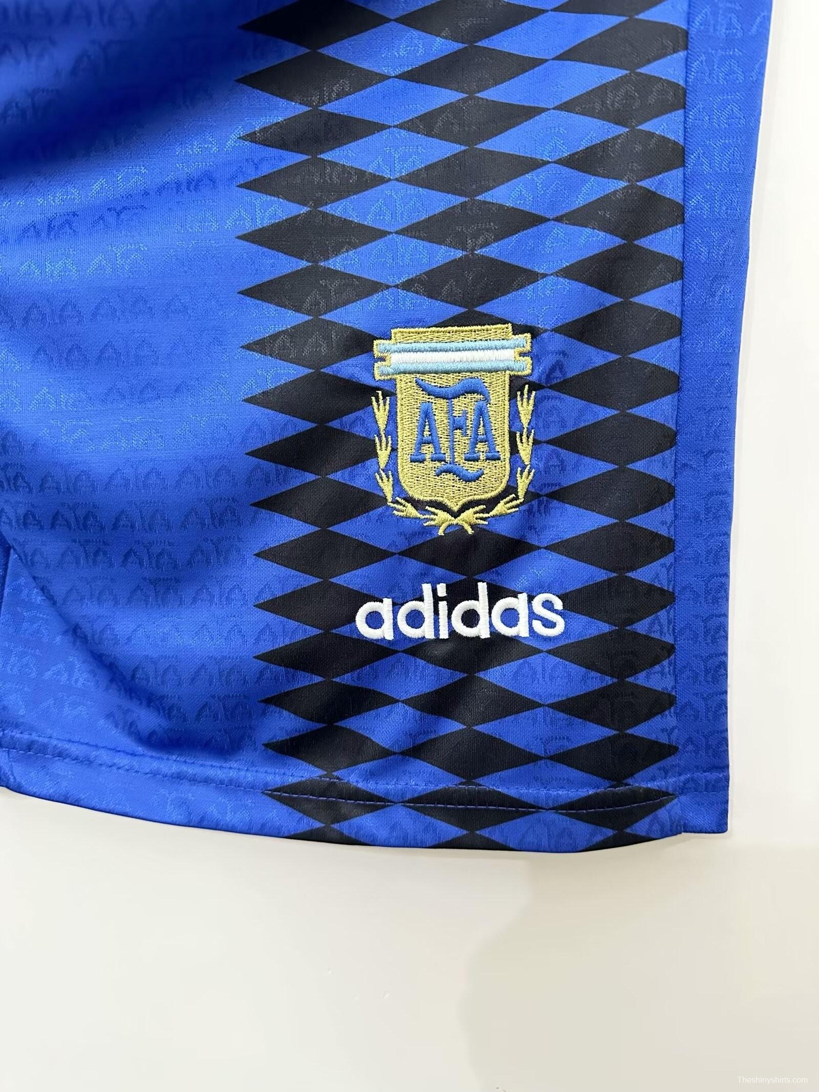 Retro 1994 Argentina Away Blue Shorts