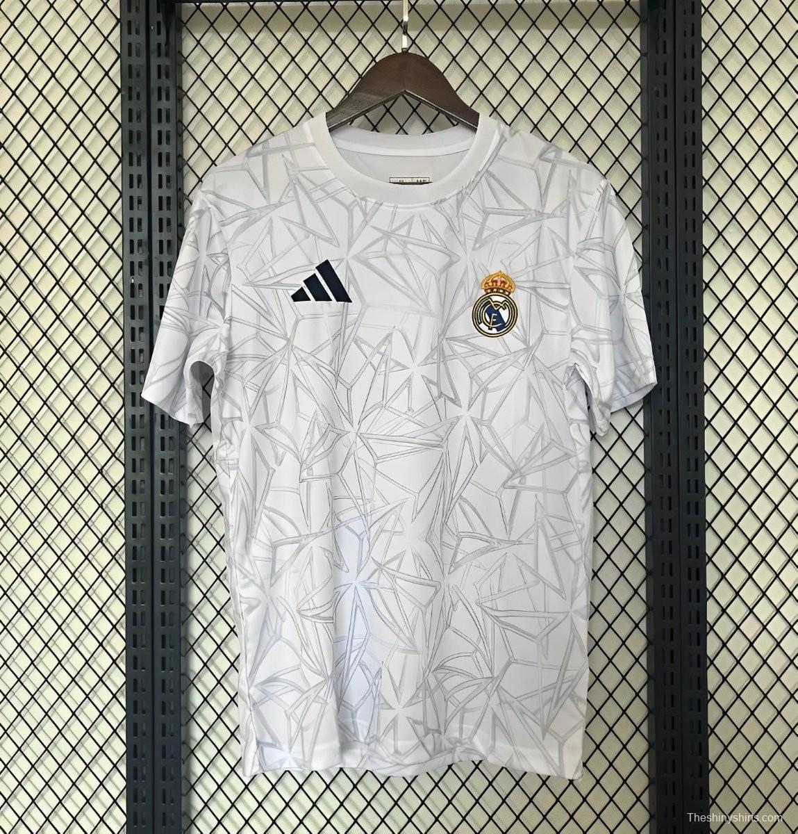 24/25 Real Madrid White Pre-Match Jersey