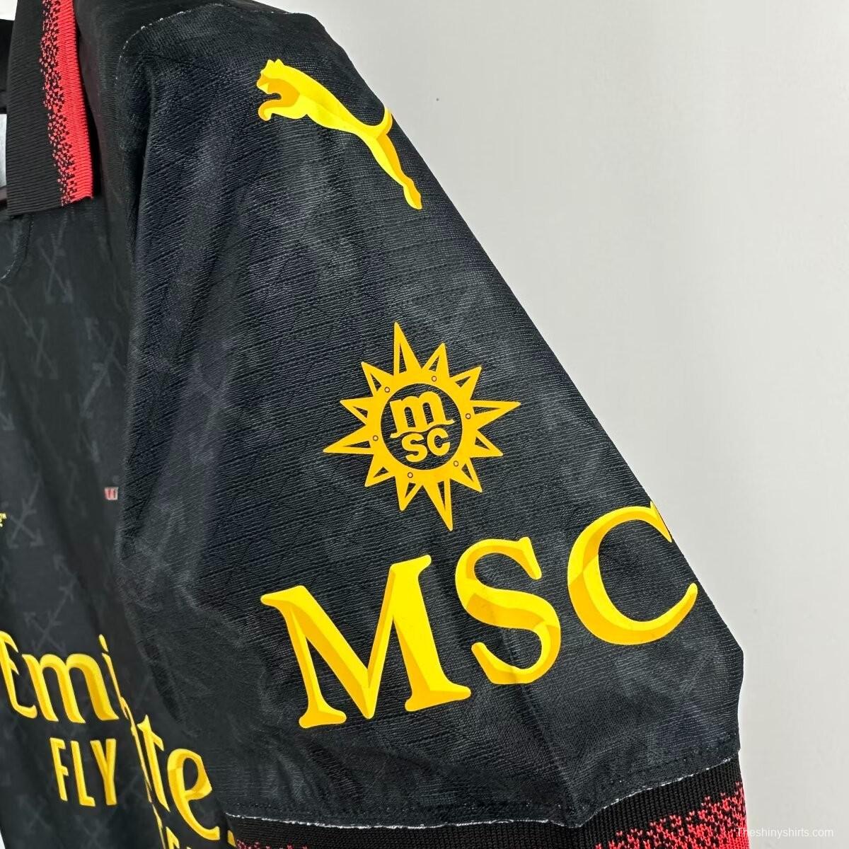 Player Version 25/26 AC Milan x OFFWHITE Black Special Jersey