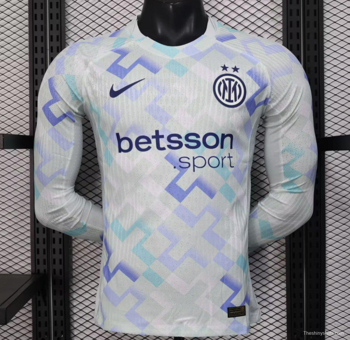 Player Version 25/26 Inter Milan Away WHITE Long Sleeve Jersey
