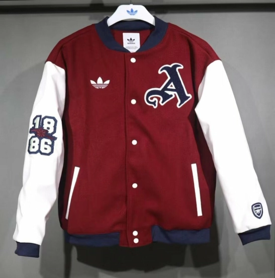 25/26 Adidas Originals xArsenal Wine Baseball VRCT Outdoor Jakcet