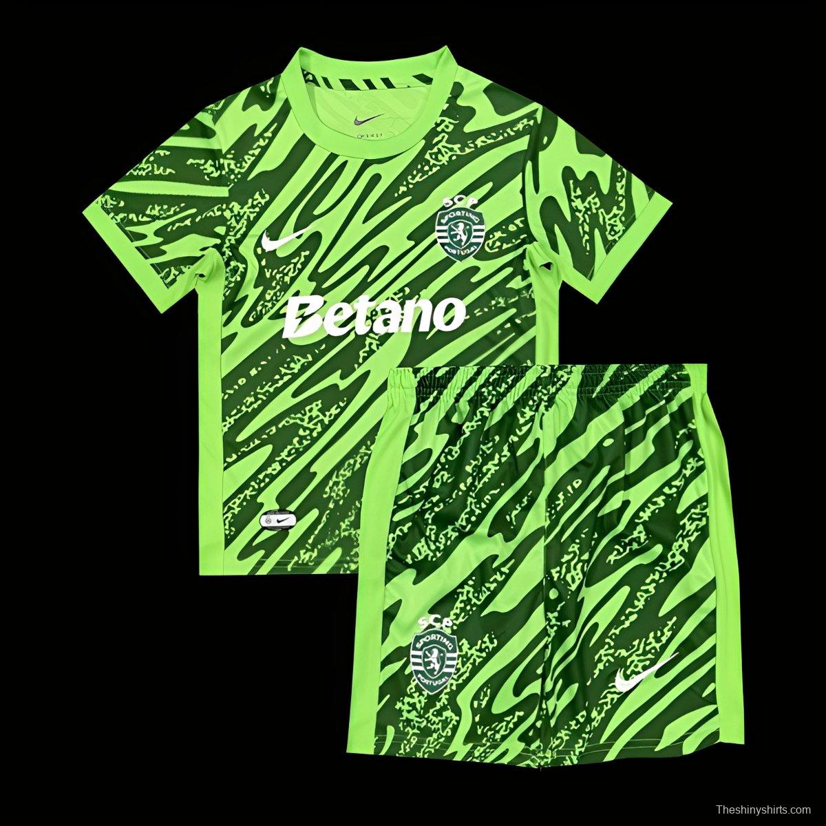25/26 Kids Sporting Lisbon Goalkeeper Green Jersey